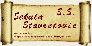 Sekula Stavretović vizit kartica